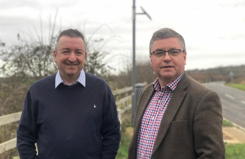Swindon Housing Company Director, Gary Sumner pictured with South Swindon MP Robert Buckland