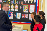 Robert Buckland MP visited staff and children at Holy Family Primary School in Swindon