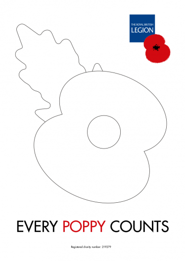 Poppy to colour in