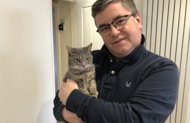 Robert with cat